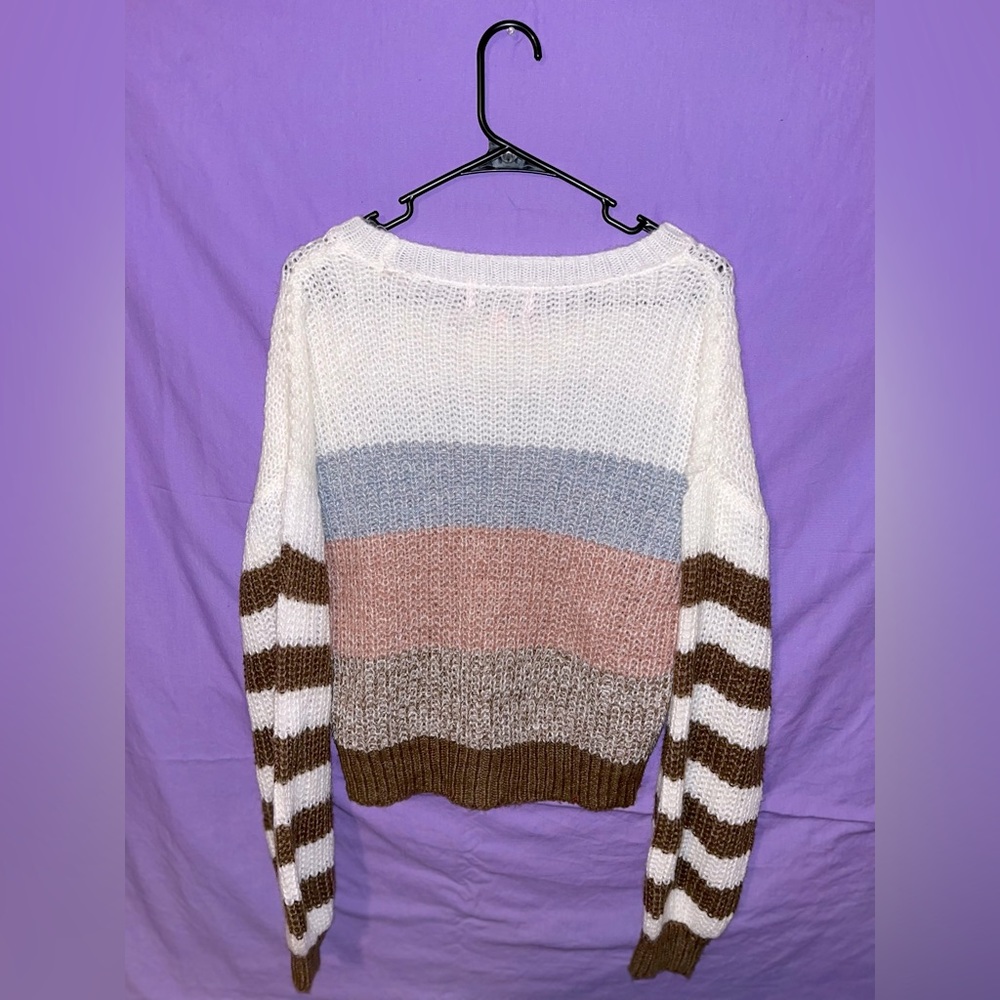 Multicolor Cropped Sweater - Picture 6 of 6